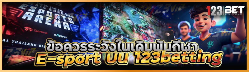 ข้อควรระวังในเดิมพันกีฬา E-sport บน 123betting